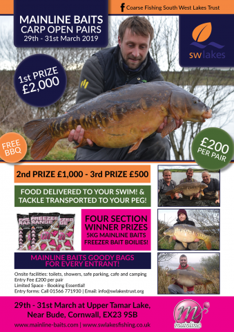 Mainline Baits Carp Competition Upper Tamar Lakes March 2019