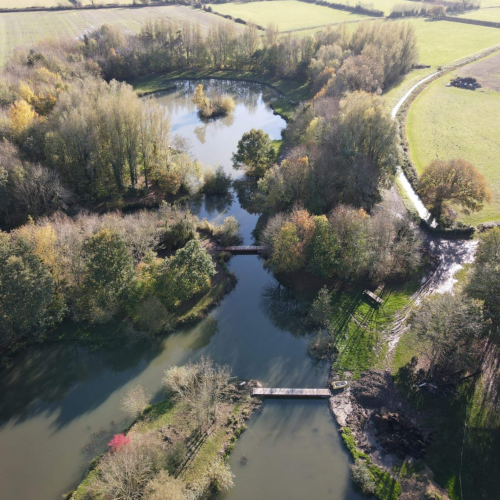 Two Coarse and Carp fishing Lakes at Thorney Lakes Camping Somerset