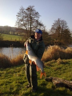 Record Pike from fishing lake- Sturminster and Hinton Angling Association Dorset Record Pike from fishing lake- Sturminster and Hinton Angling Association Dorset